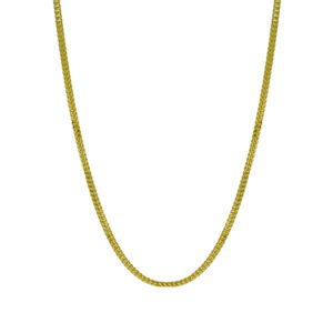 yellow gold curb link necklace