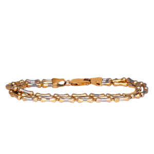fancy yellow and white gold 3-row bracelet