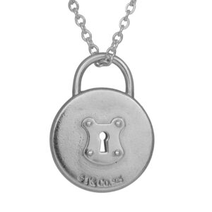 sterling silver padlock charm pendant