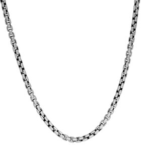 sterling silver cable link chain necklace