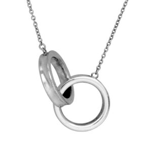 sterling silver interlocking circles pendant