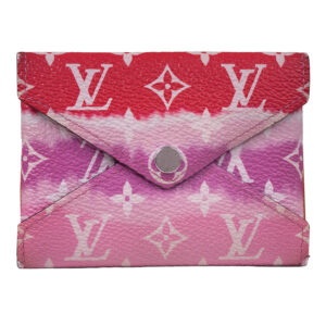 louis vuitton red and pink tie dye coin pouch