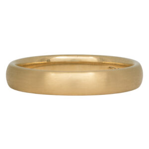 yellow gold brushed finish band