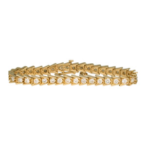 yellow gold chevron link bracelet