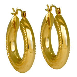 yellow gold hoop earrings