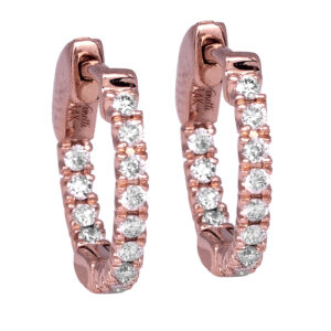 rose gold huggie hoop earrings