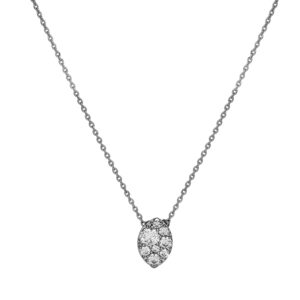 white gold pendant set with round brilliant diamonds