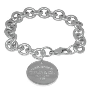 sterling silver link bracelet with Tiffany tag