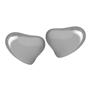 sterling silver full heart earrings