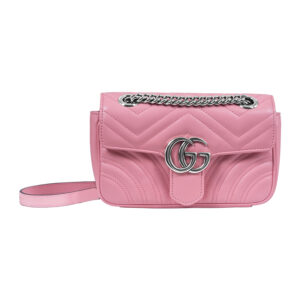 pink leather small gucci shoulder bag