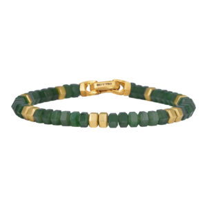 david yurman yellow gold hexagon bead bracelet with jade and gold beads