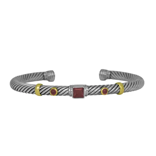 Vintage David Yurman Garnet & Citrine Renaissance Cuff  David Yurman Garnet Bracelet main image 0