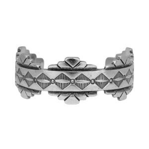 sterling silver geometric cuff bracelet