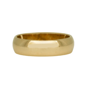 plain yellow gold wedding band