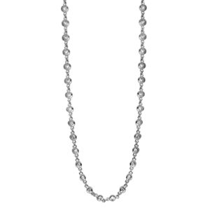 white gold station necklace set with round brilliant diamonds