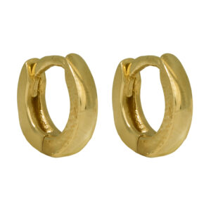 yellow gold huggie hoop earrings