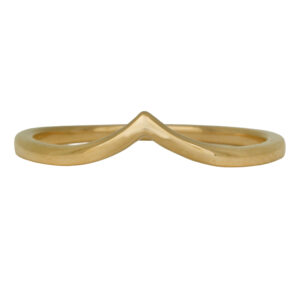 yellow gold curved point band
