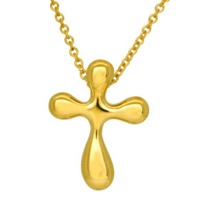 yellow gold cross pendant