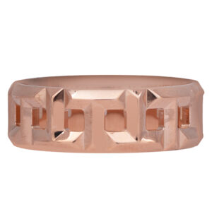 Tiffany rose gold True band, square and faceted geometry