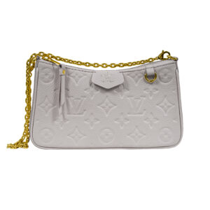 cream leather Louis Vuitton small shoulder bag