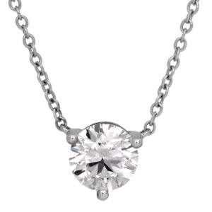 white gold station pendant set with round diamonds