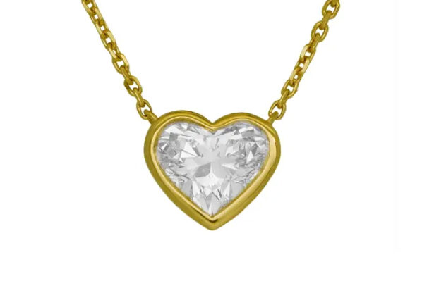 a New 1.00 Carat Lab-Grown Heart Diamond Pendant