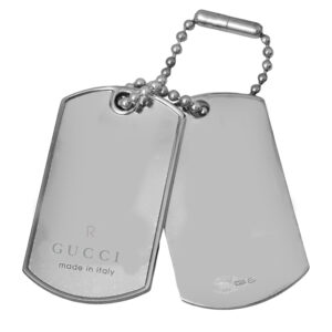 sterling silver Gucci dog tags