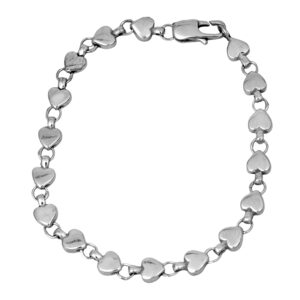 sterling silver Tiffany heart link bracelet