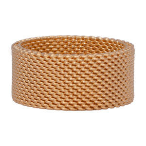 yellow gold Tiffany wide mesh ring