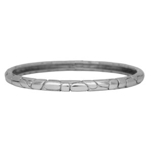 sterling silver bangle with John Hardy's Kali Pebble texture
