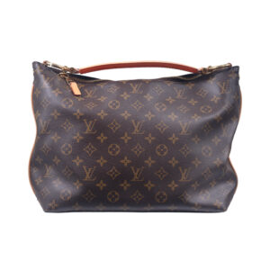 brown canvas monogram Louis Vuitton box tote handbag