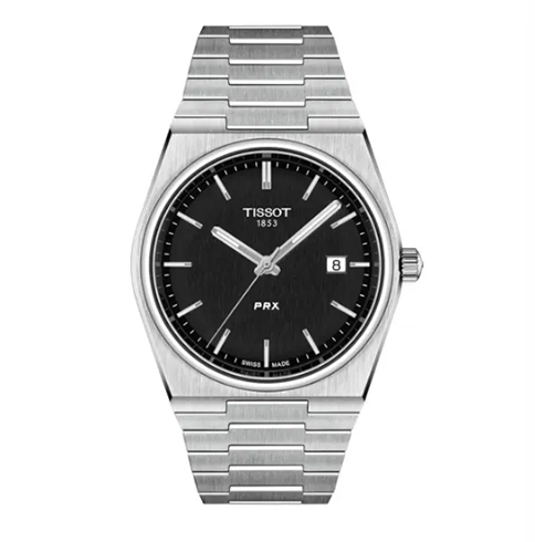 an image of a silver Tissot PRX watch