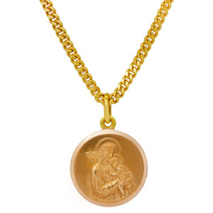 Vintage 18k yellow gold Jesus pendant.