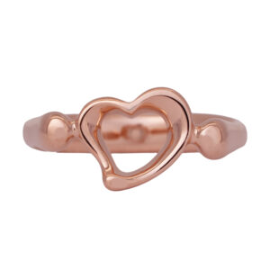 Vintage 18k rose gold Tiffany & Co. Elsa Peretti Open Heart ring.