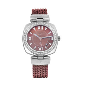 stainless steel and brown pvd 6-row bracelet Charriol watch with a bronze dial