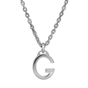 Vintage sterling silver Gucci Charlotte G cable link necklace.