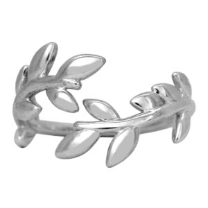 Vintage sterling silver Tiffany & Co. Paloma Picasso Olive Leaf bypass ring.