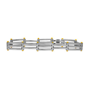 Vintage sterling silver and 18k yellow gold Tiffany & Co. Gate Link bracelet