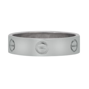 Vintage 18k white gold Cartier LOVE ring.