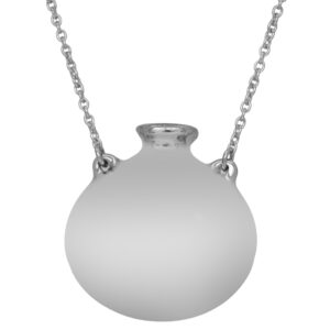 Vintage sterling silver Tiffany & Co. Elsa Peretti Bottle Open Bottle pendant on a 22" cable chain.