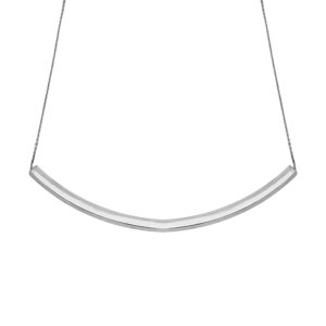Vintage 14k white gold high polish U necklace.