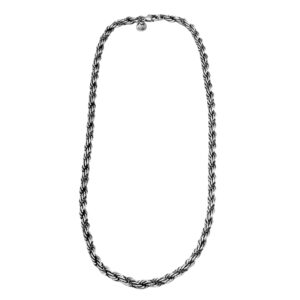 Vintage sterling silver and 14k yellow gold Tiffany & Co. braided rope chain.