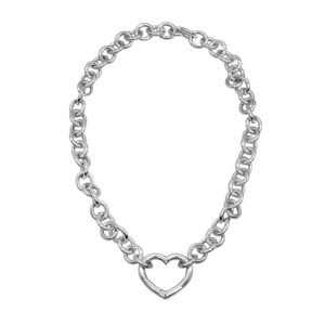 Vintage sterling silver Tiffany & Co. Heart Clasp necklace.