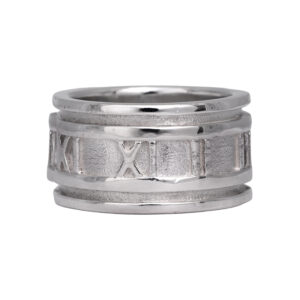 Vintage sterling silver Tiffany & Co. Atlas wide band.