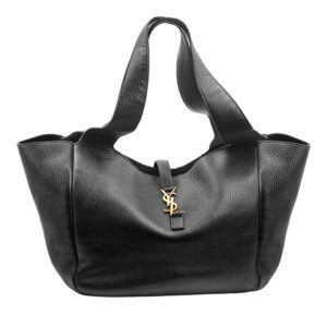 Vintage black leather Yves Saint Laurent Le 5 À 7 Bea Tote Shoulder Bag with dust bag & box.