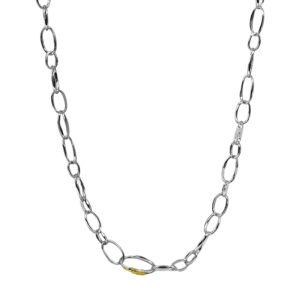 Vintage sterling silver Ippolita Cherish Link necklace on a 36" chain.