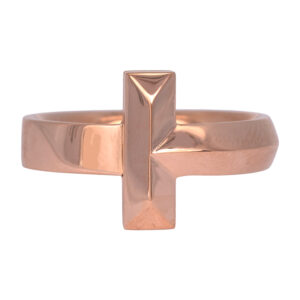 Vintage 18k rose gold Tiffany & Co. T1 ring.