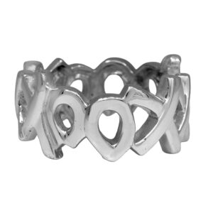 Vintage sterling silver Tiffany & Co. Paloma Picasso Love & Kisses eternity band.